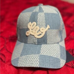 Louis Vuitton Denim Blue and White Cap